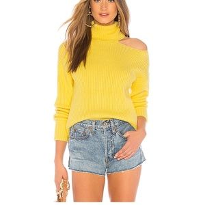 Lovers + Friends Yellow Turtleneck Sweater